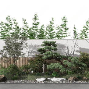 现代庭院景观3D模型下载